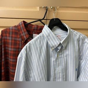 2 dress shirts Brooks Brothers Lot large L men